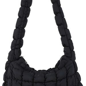 Puffer Quilted Shoulder Bag Nylon Cotton Large Capacity Daily Use